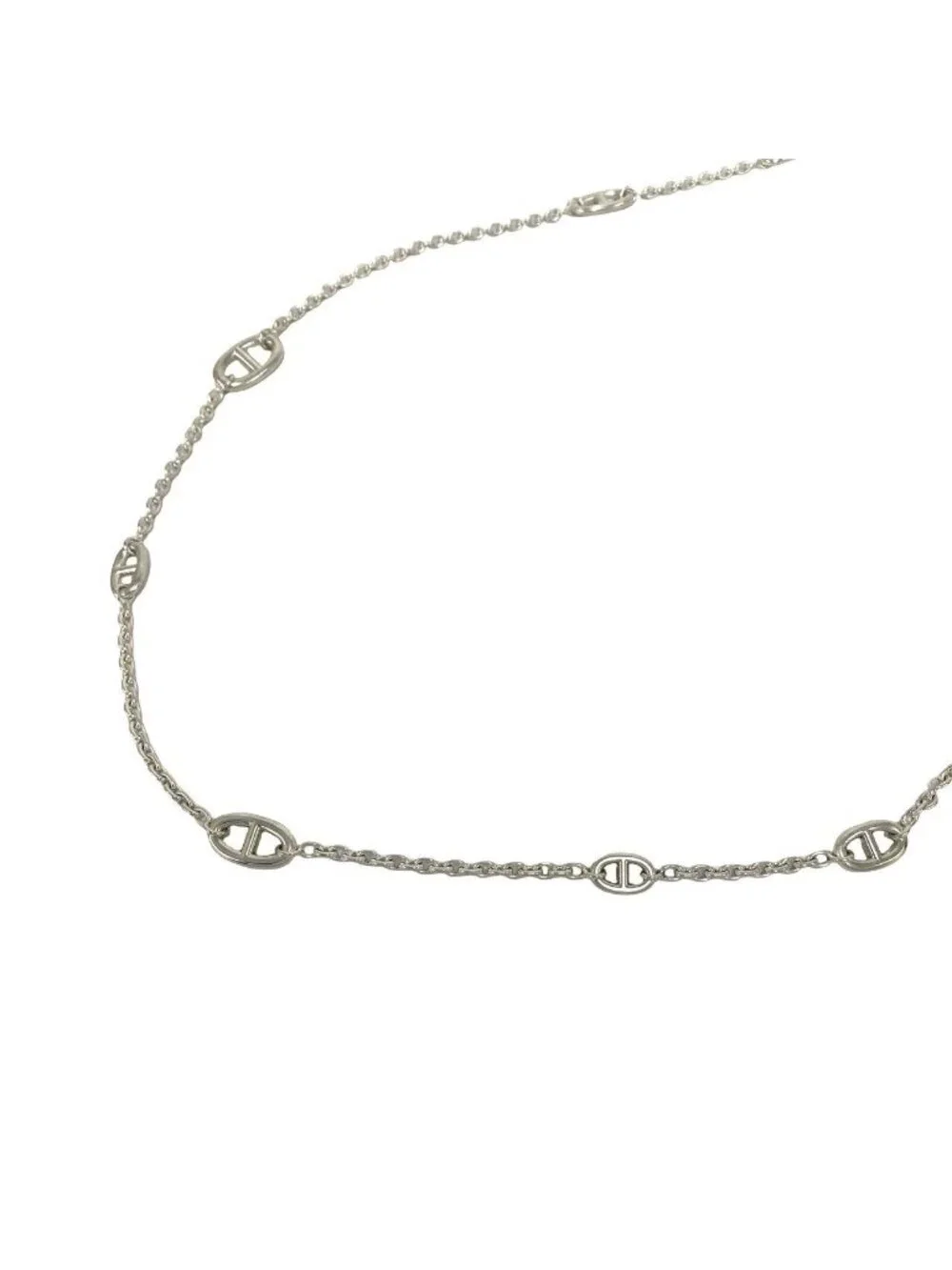 Hermes Chaine D'ancre Farandole Necklace 925 Sterling Silver